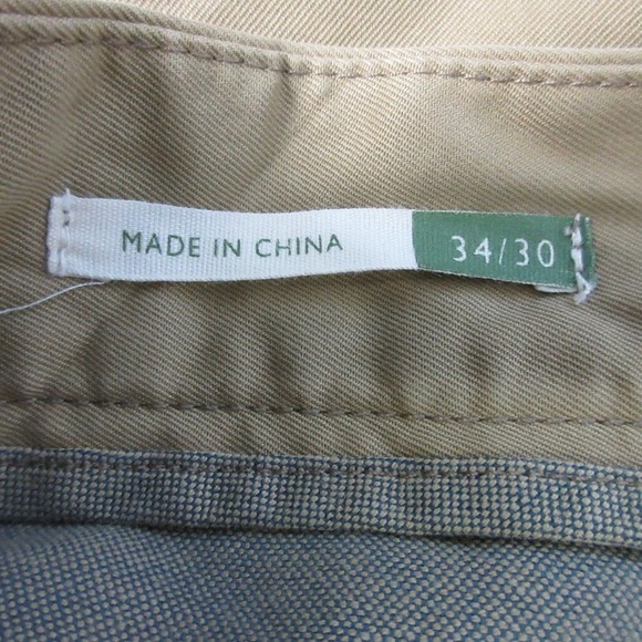 Sid Mashburn Chino Pants Men 34X30 Beige Cotton Straight Leg Casual Business 434 - Picture 3 of 11